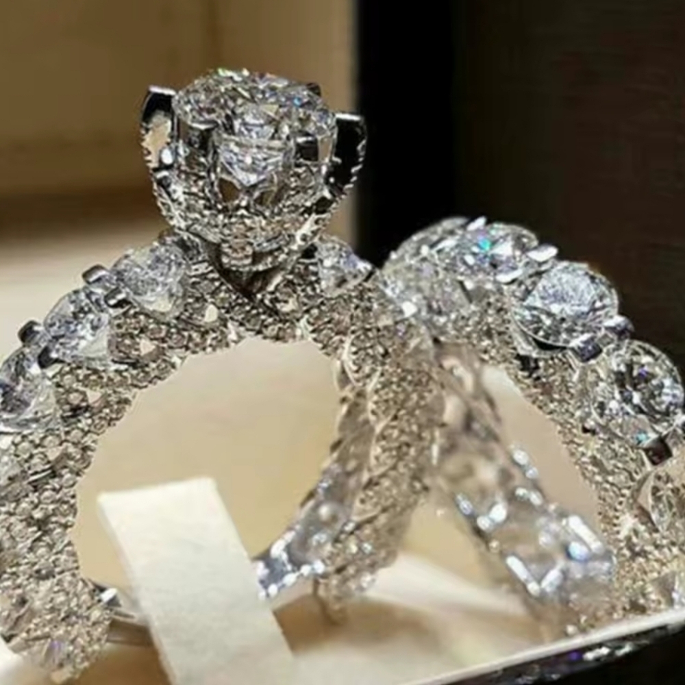 Elegant Zircon Ring Ring Sets